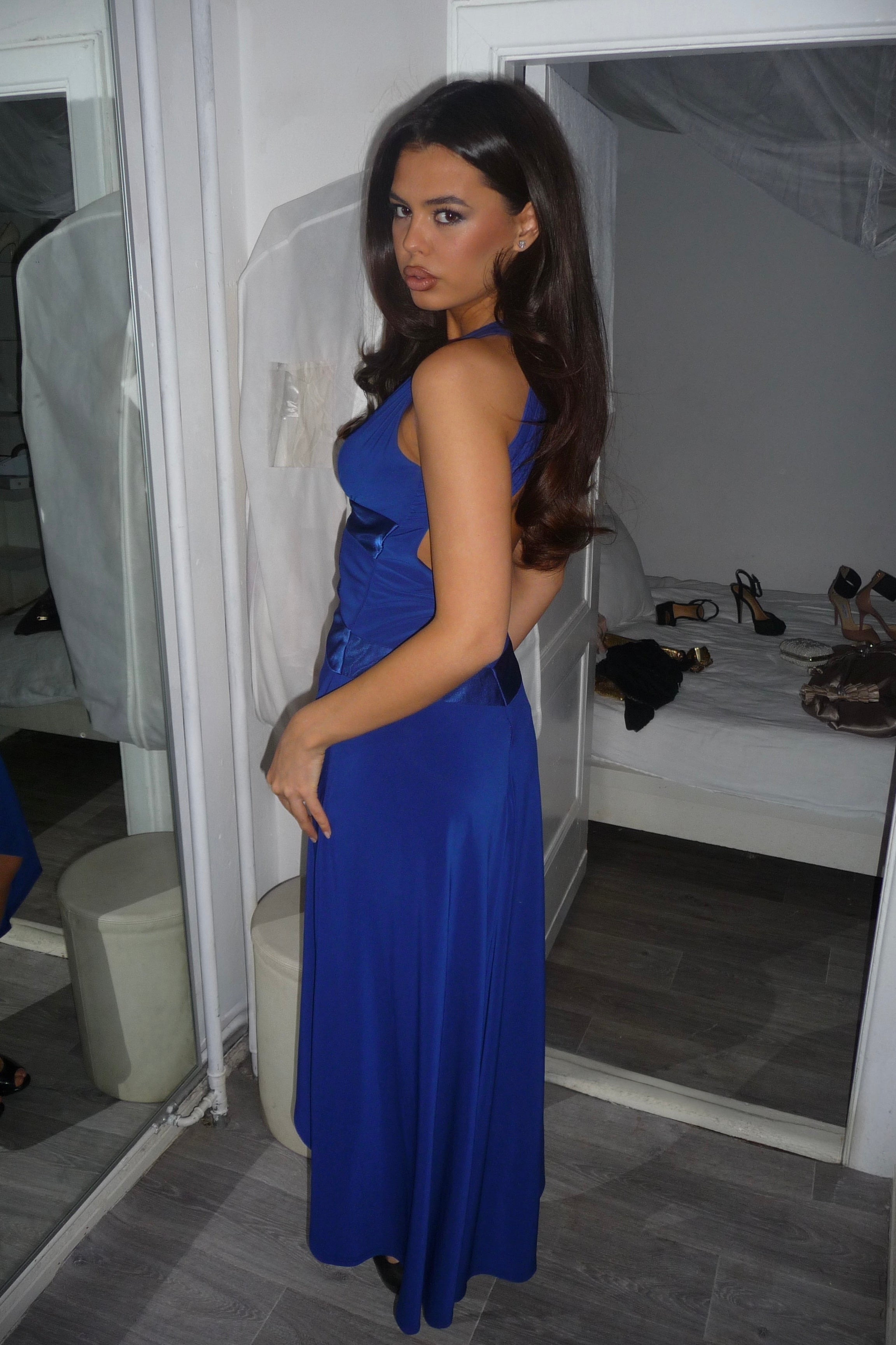 Elegantes Midikleid Königsblau