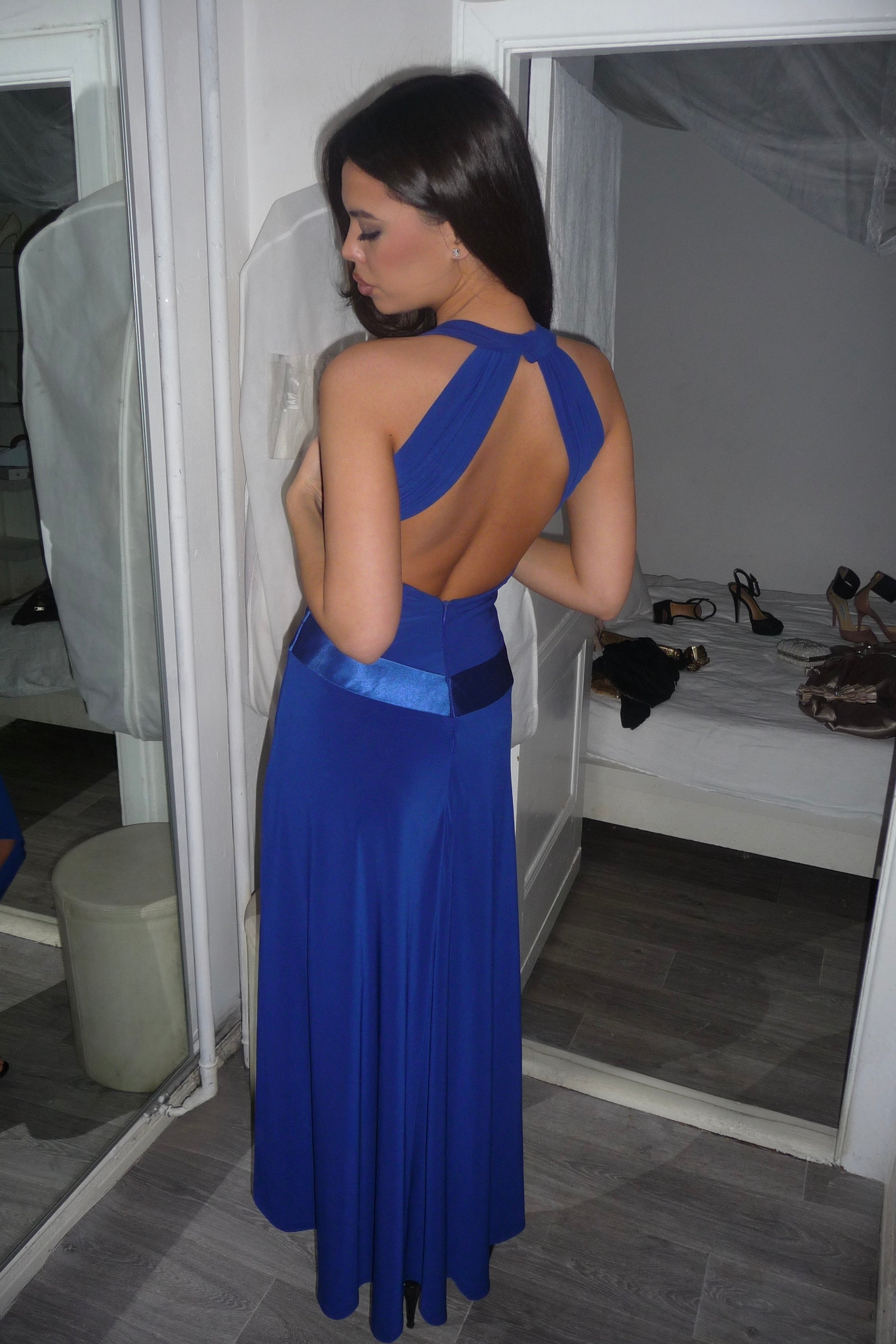 Elegantes Midikleid Königsblau