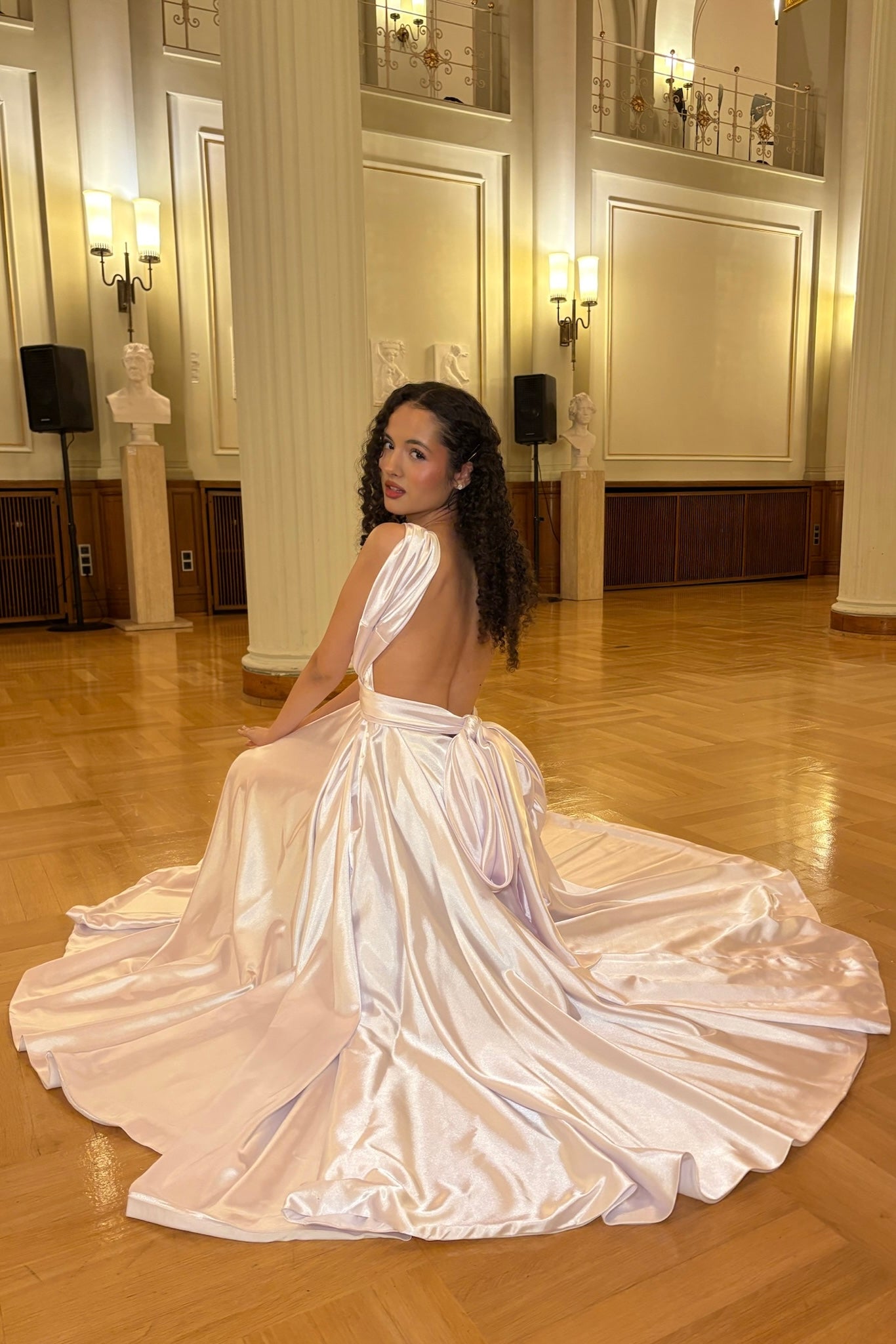 Elegant Wrap Dress in Pearl