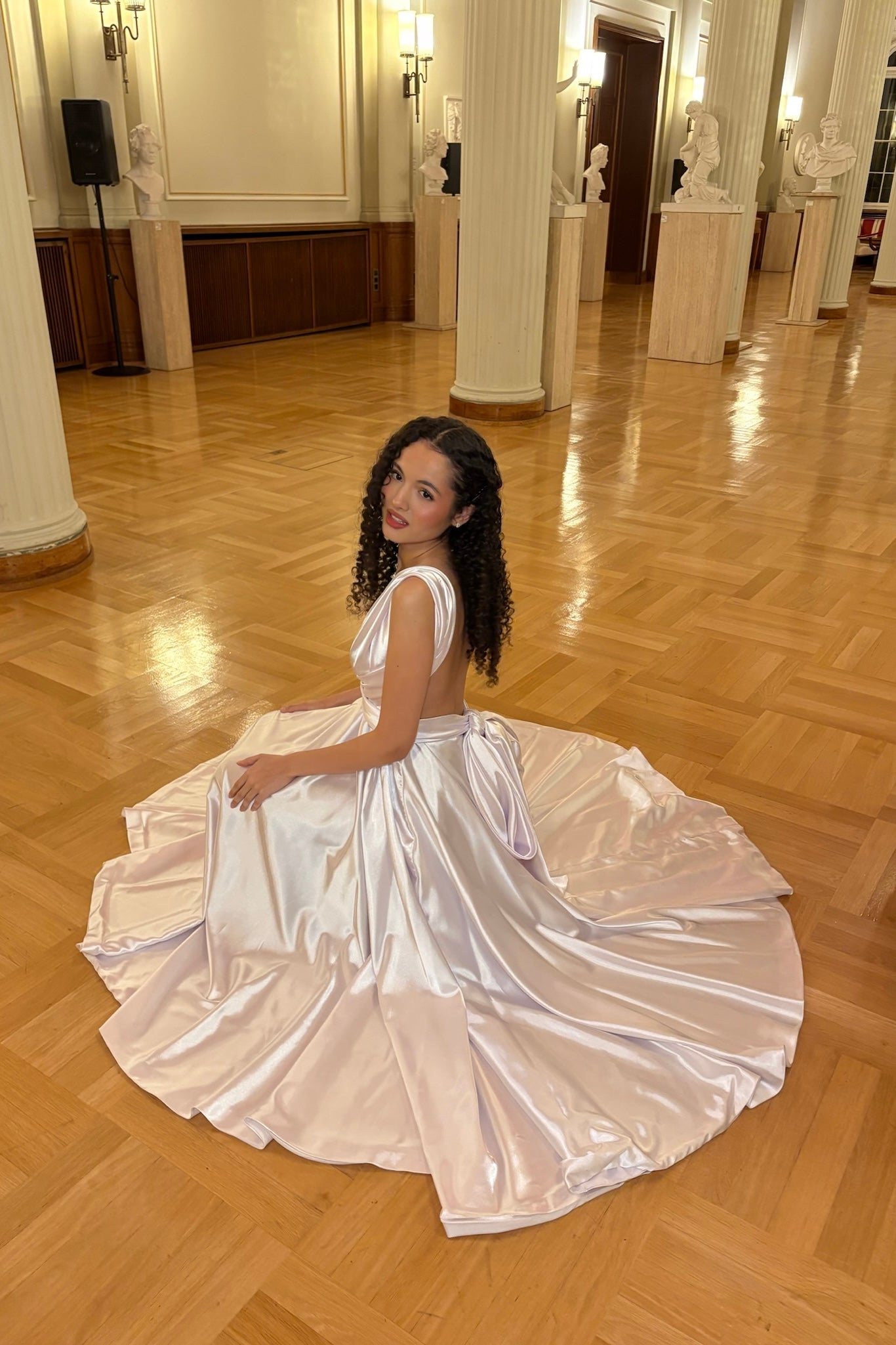 Elegant Wrap Dress in Pearl