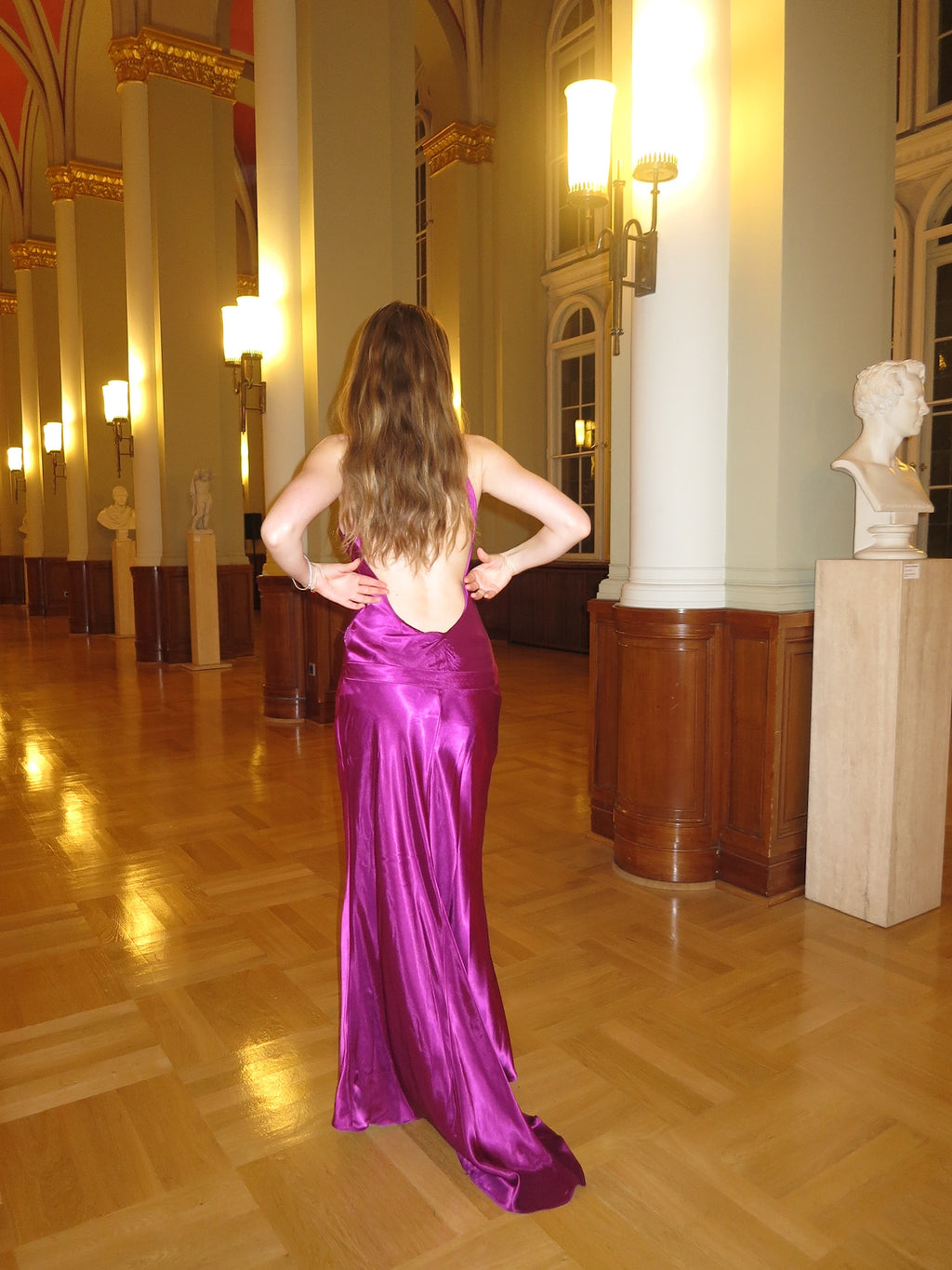 Lilac Shimmering Evening Dress