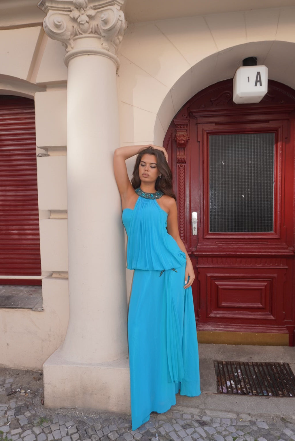 Blue Flowing Dress