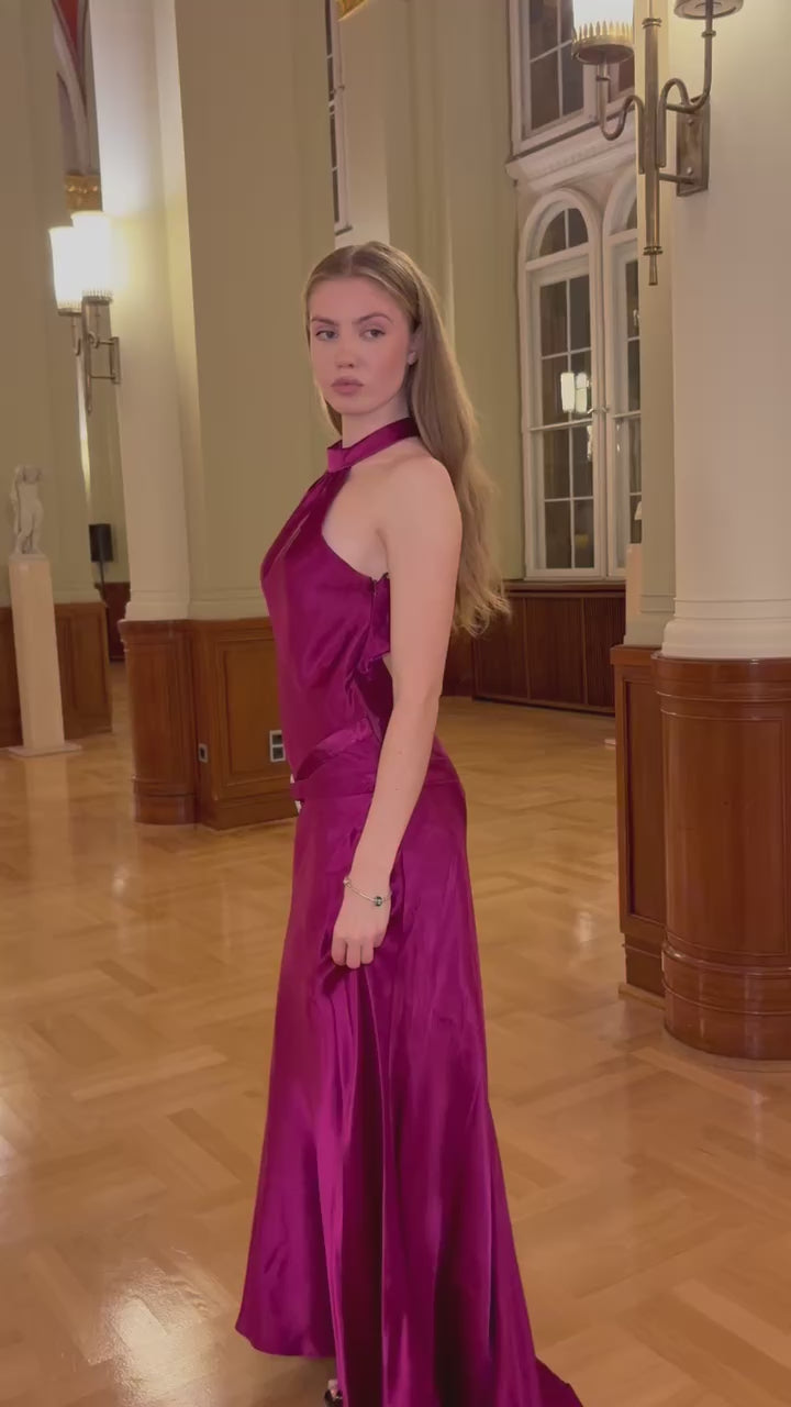 Lilac Shimmering Evening Dress